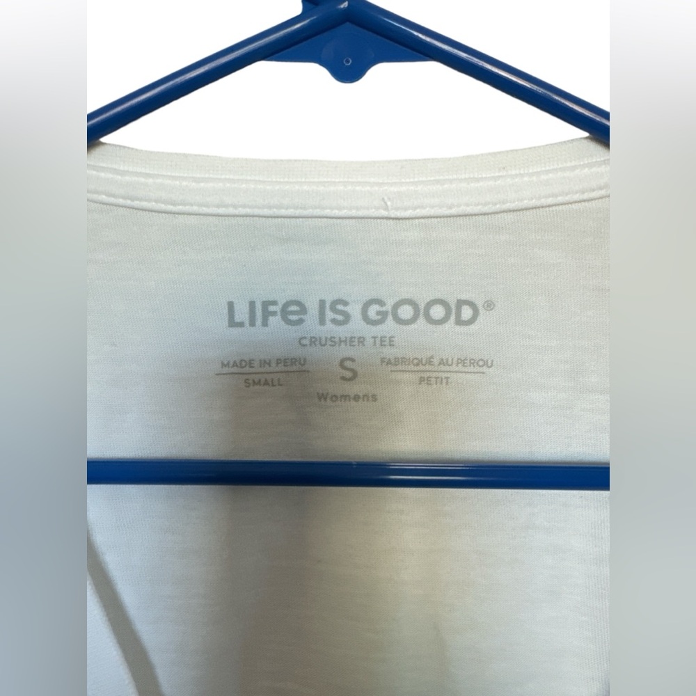 Life is good, white long sleeve women’s shirt witches broom,‎ size small - Picture 4 of 6